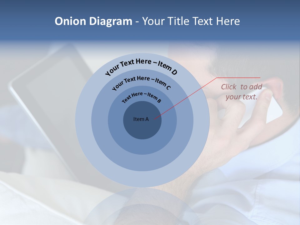 Telephone Young Sitting PowerPoint Template