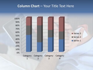 Telephone Young Sitting PowerPoint Template