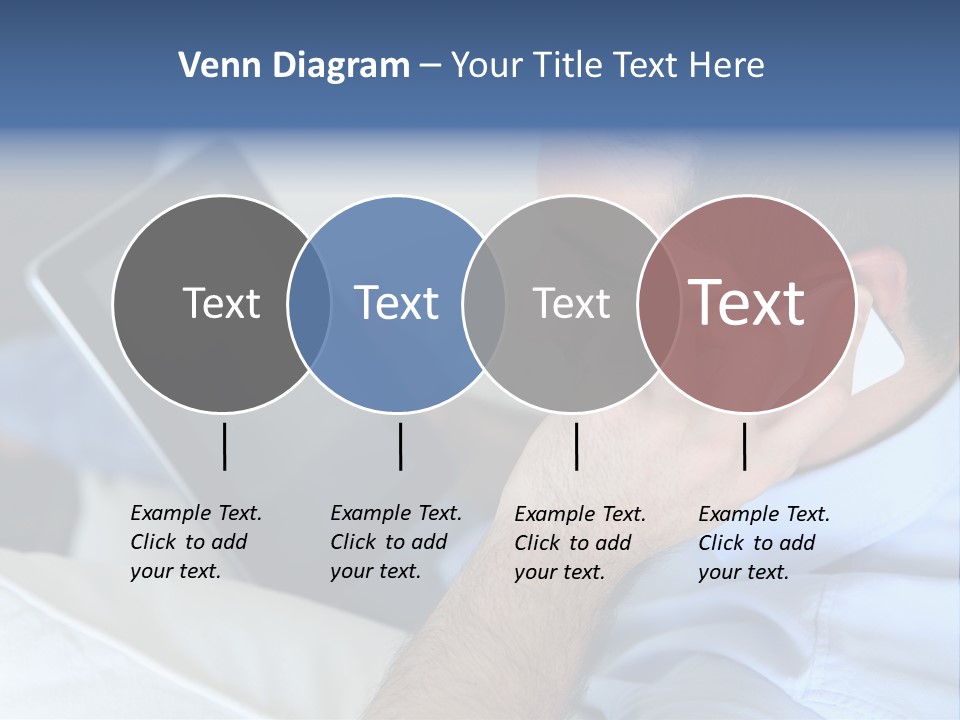 Telephone Young Sitting PowerPoint Template