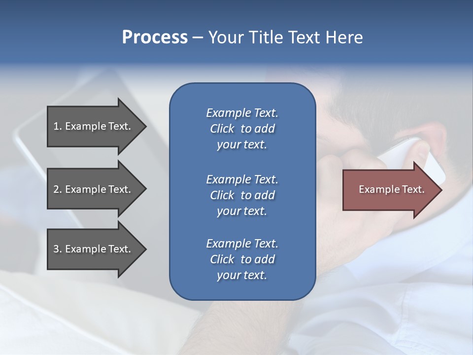Telephone Young Sitting PowerPoint Template