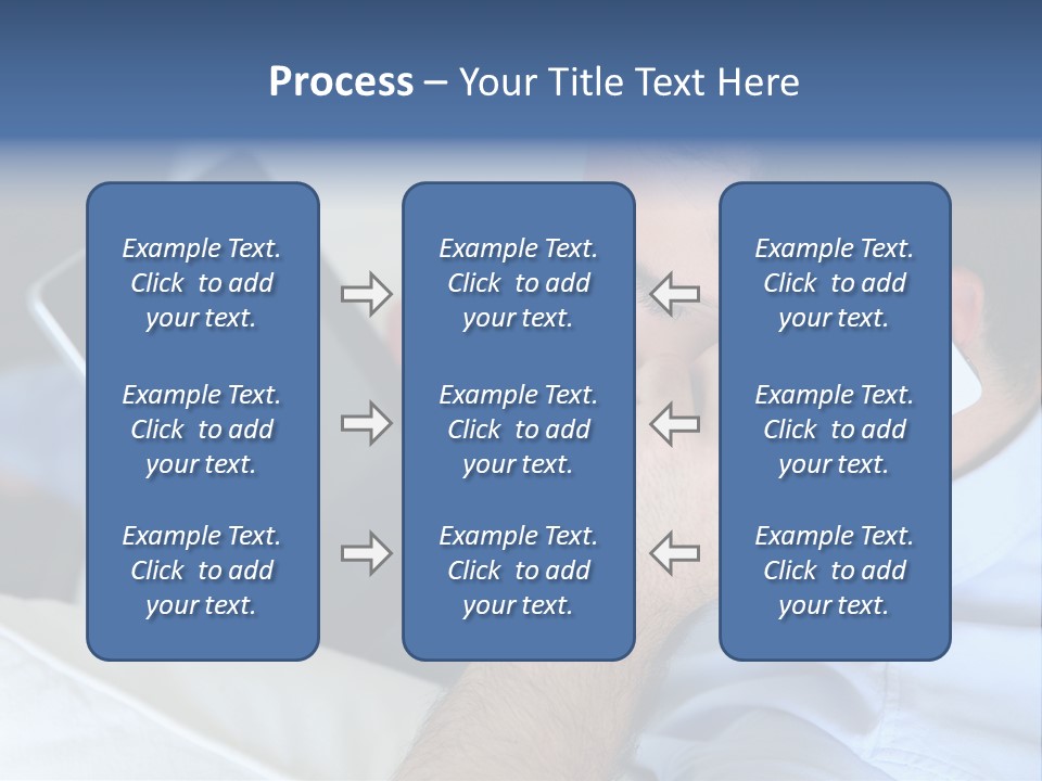 Telephone Young Sitting PowerPoint Template