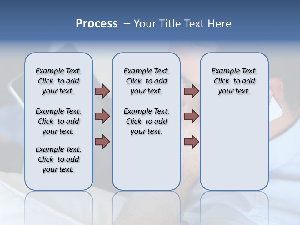 Telephone Young Sitting PowerPoint Template