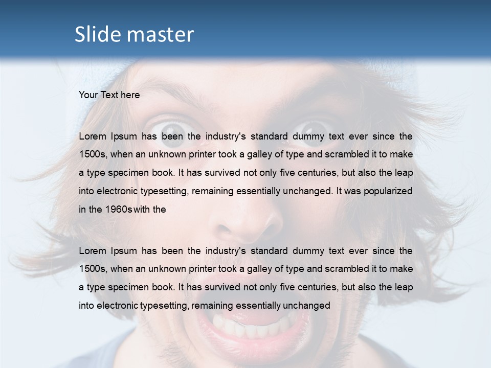 Hair Masculine Close Up PowerPoint Template