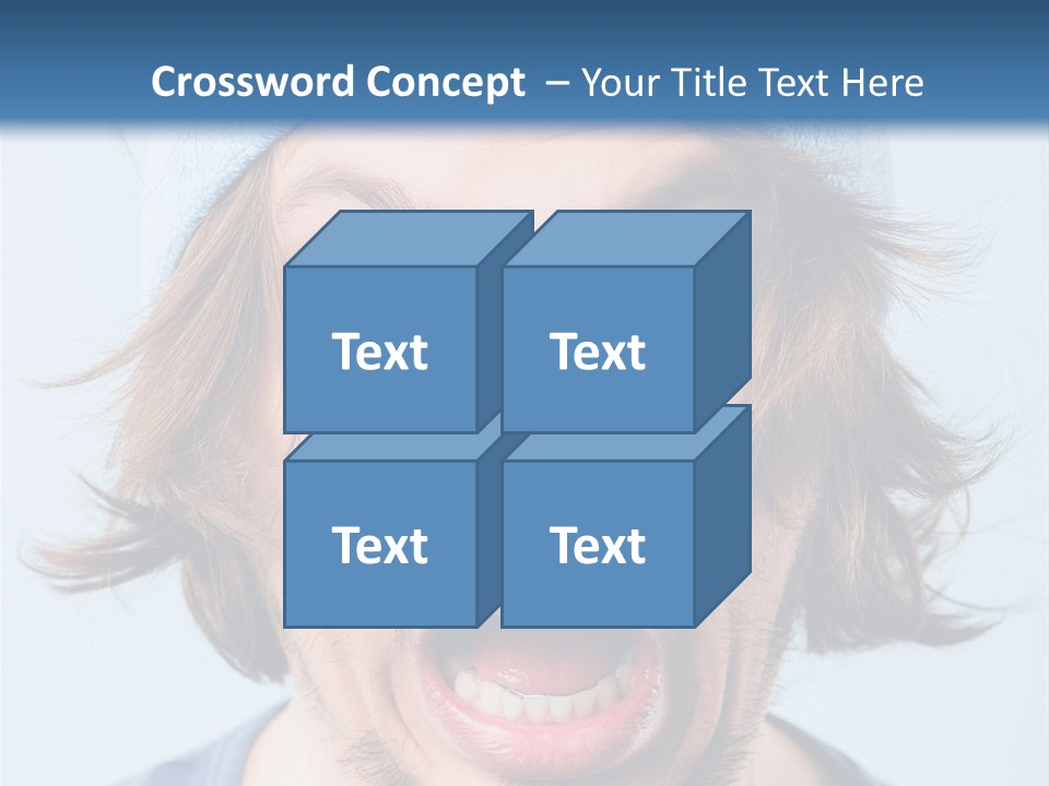 Hair Masculine Close Up PowerPoint Template