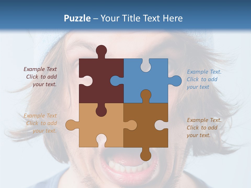 Hair Masculine Close Up PowerPoint Template