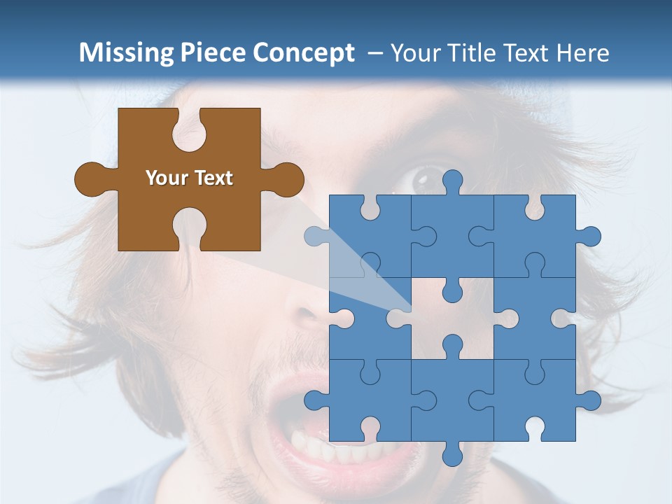 Hair Masculine Close Up PowerPoint Template