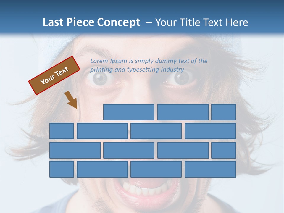 Hair Masculine Close Up PowerPoint Template