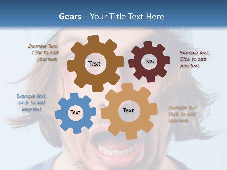 Hair Masculine Close Up PowerPoint Template