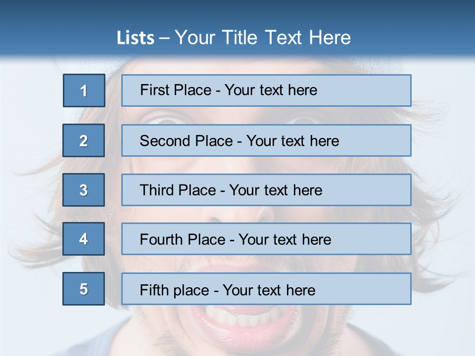 Hair Masculine Close Up PowerPoint Template