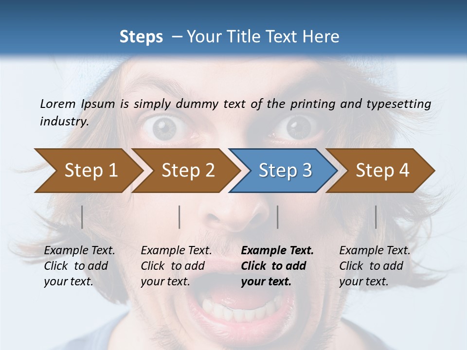 Hair Masculine Close Up PowerPoint Template
