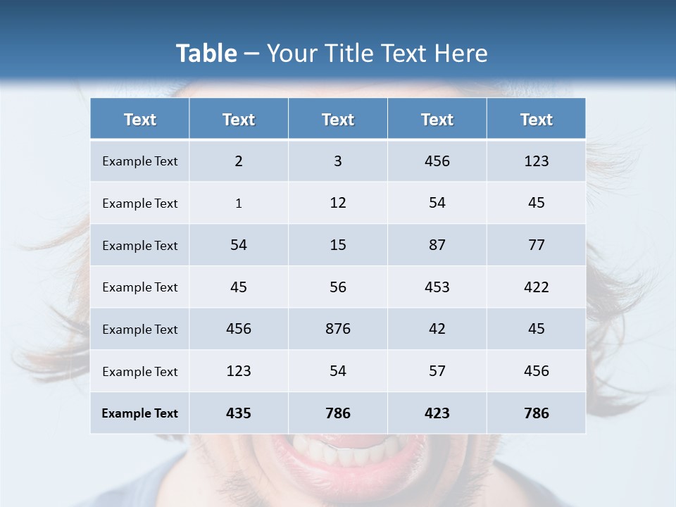 Hair Masculine Close Up PowerPoint Template