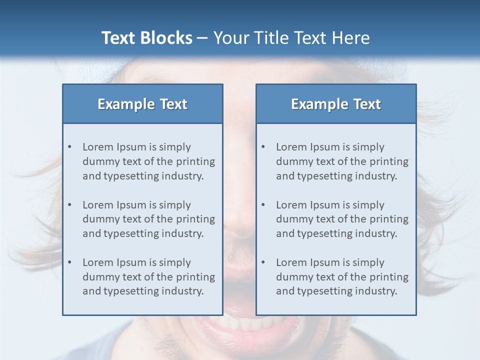 Hair Masculine Close Up PowerPoint Template