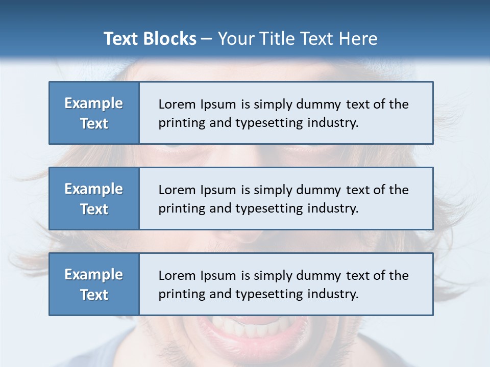 Hair Masculine Close Up PowerPoint Template