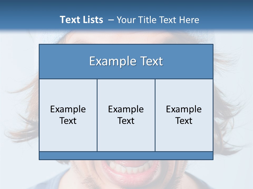Hair Masculine Close Up PowerPoint Template