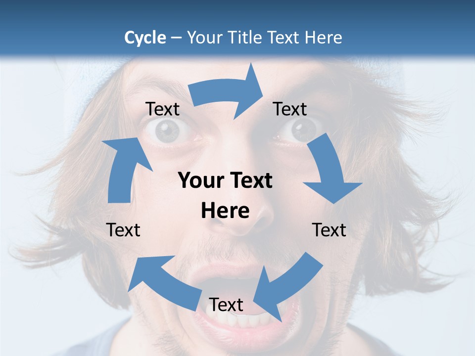 Hair Masculine Close Up PowerPoint Template