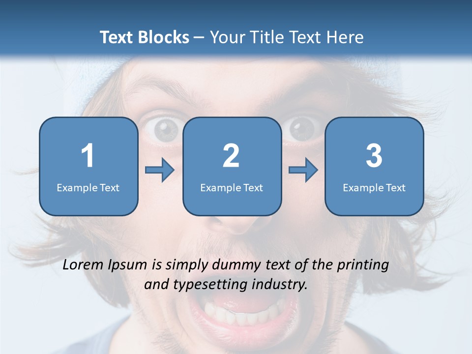 Hair Masculine Close Up PowerPoint Template