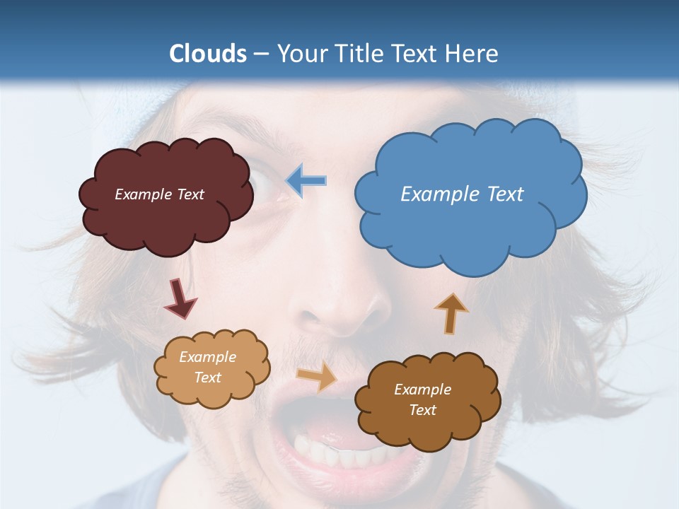 Hair Masculine Close Up PowerPoint Template