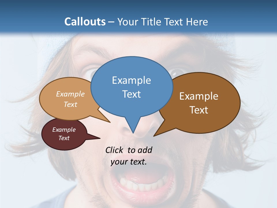 Hair Masculine Close Up PowerPoint Template