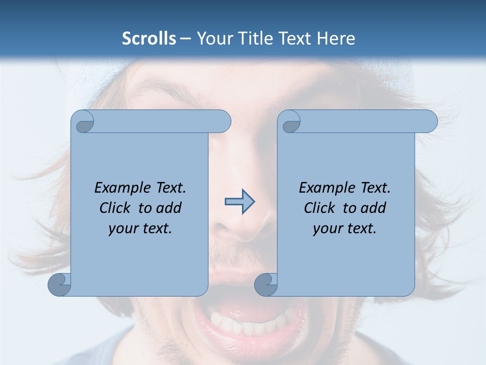 Hair Masculine Close Up PowerPoint Template