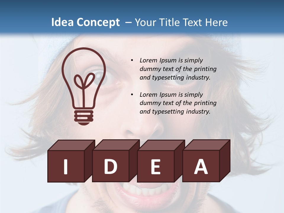 Hair Masculine Close Up PowerPoint Template