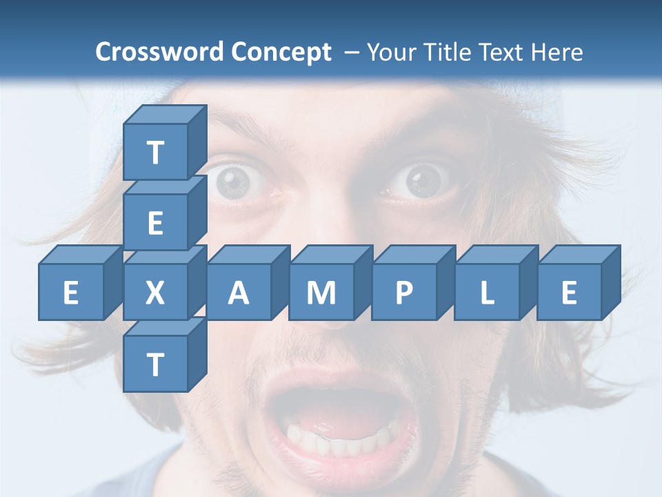 Hair Masculine Close Up PowerPoint Template