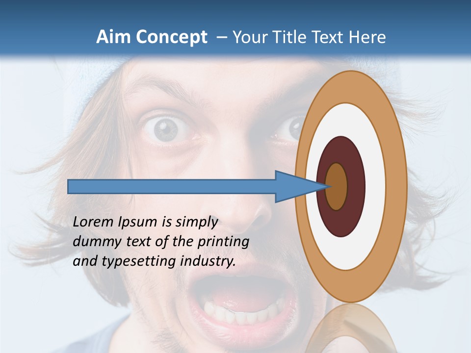 Hair Masculine Close Up PowerPoint Template