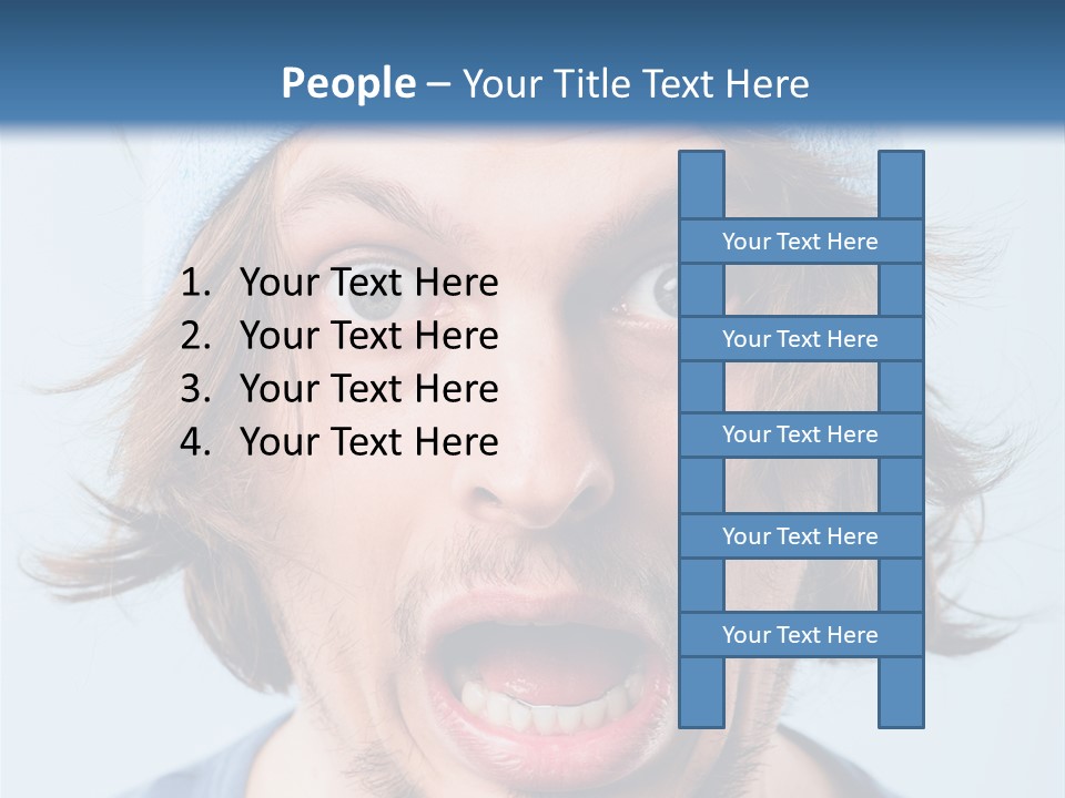 Hair Masculine Close Up PowerPoint Template