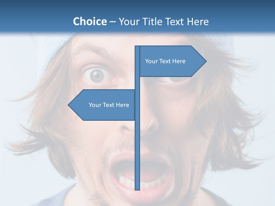 Hair Masculine Close Up PowerPoint Template