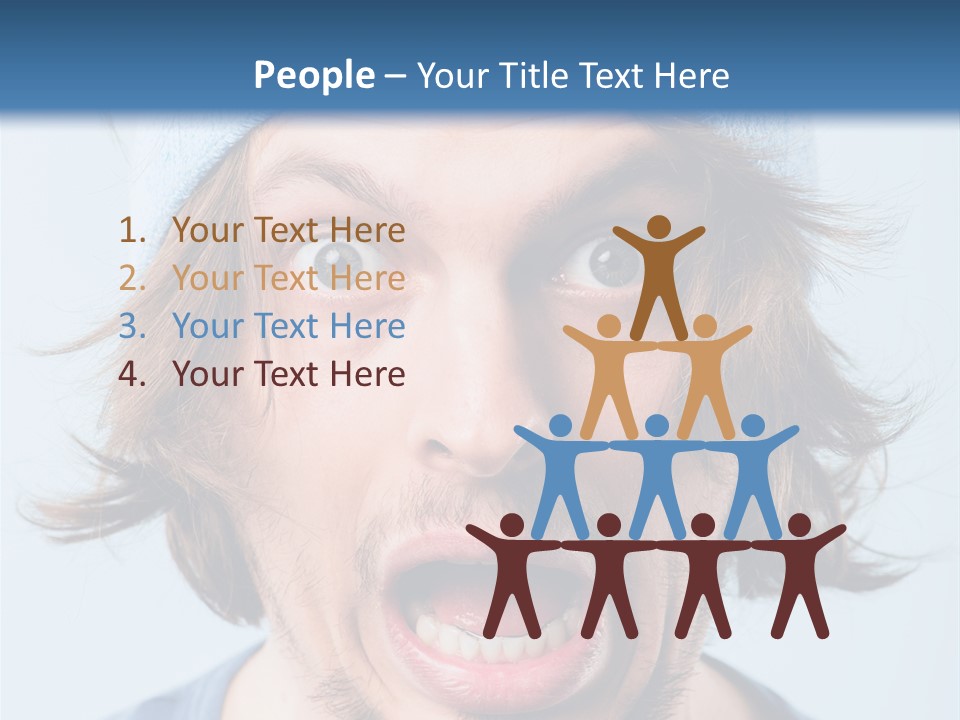 Hair Masculine Close Up PowerPoint Template