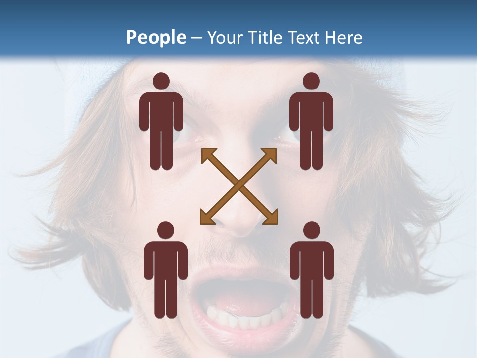 Hair Masculine Close Up PowerPoint Template