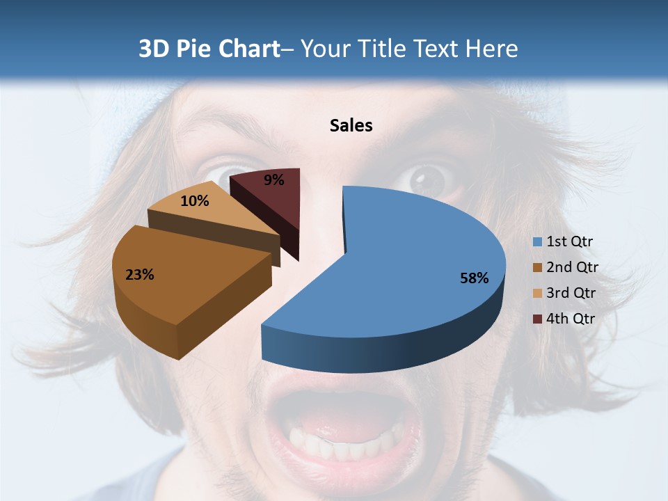 Hair Masculine Close Up PowerPoint Template