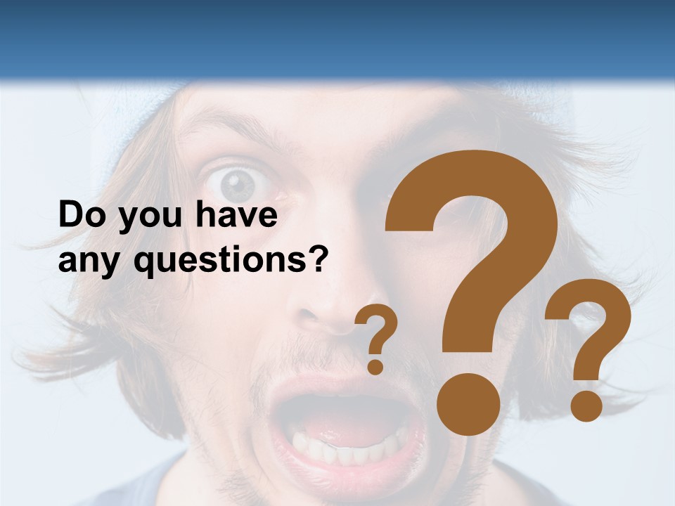 Hair Masculine Close Up PowerPoint Template