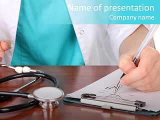 White Write Note PowerPoint Template