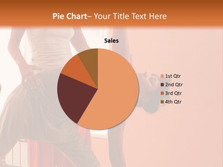 Exercising Orange Yoga Class PowerPoint Template