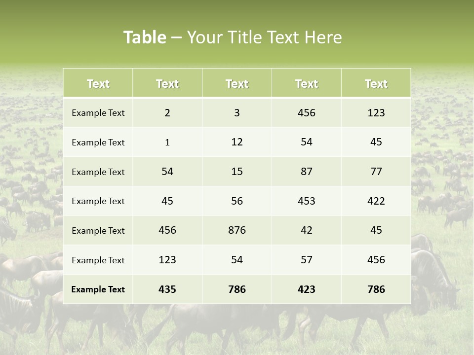 Plain Animal Tanzania PowerPoint Template