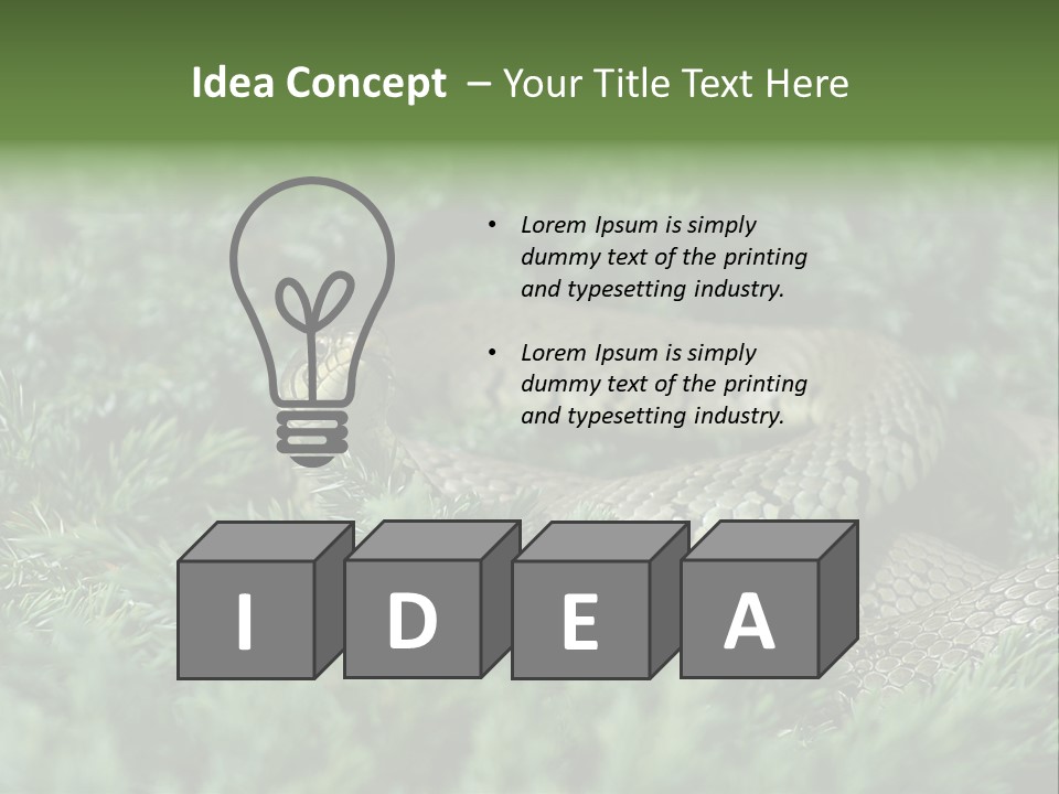 Natrix Natrix Grass Snake With Tongue Out Natrix PowerPoint Template