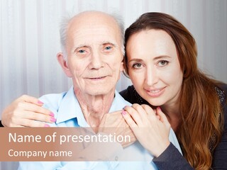 Disabled Happiness Nurse PowerPoint Template