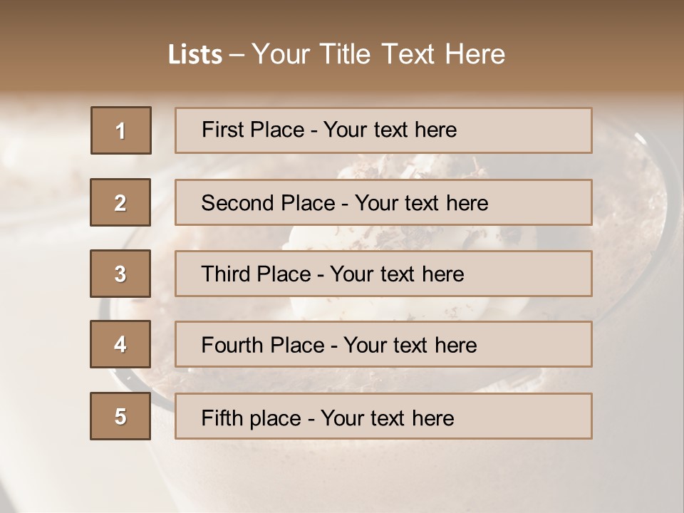 Ice Dessert Beverage PowerPoint Template