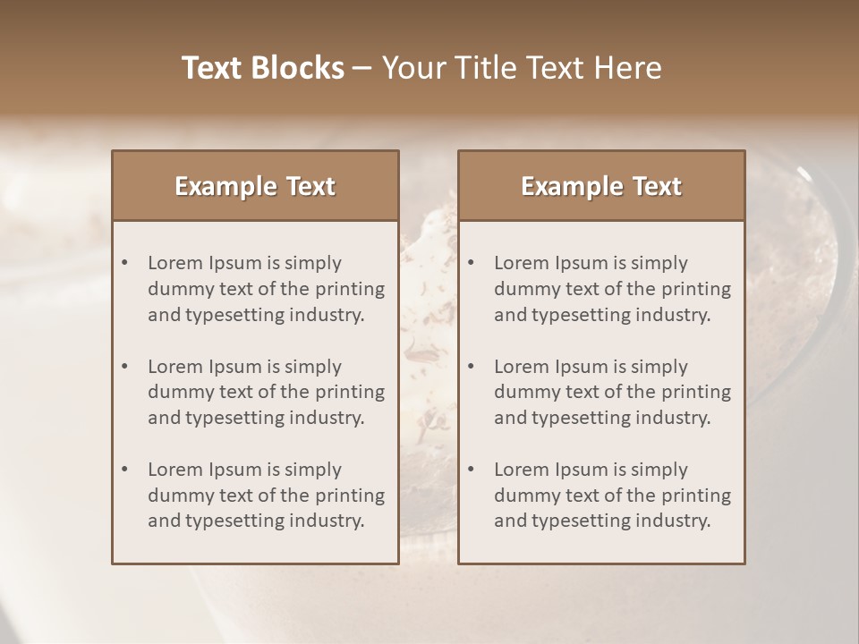 Ice Dessert Beverage PowerPoint Template