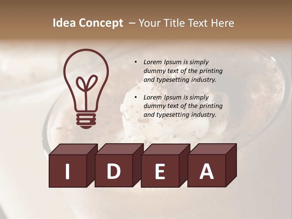 Ice Dessert Beverage PowerPoint Template