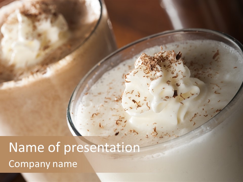 Ice Dessert Milk PowerPoint Template