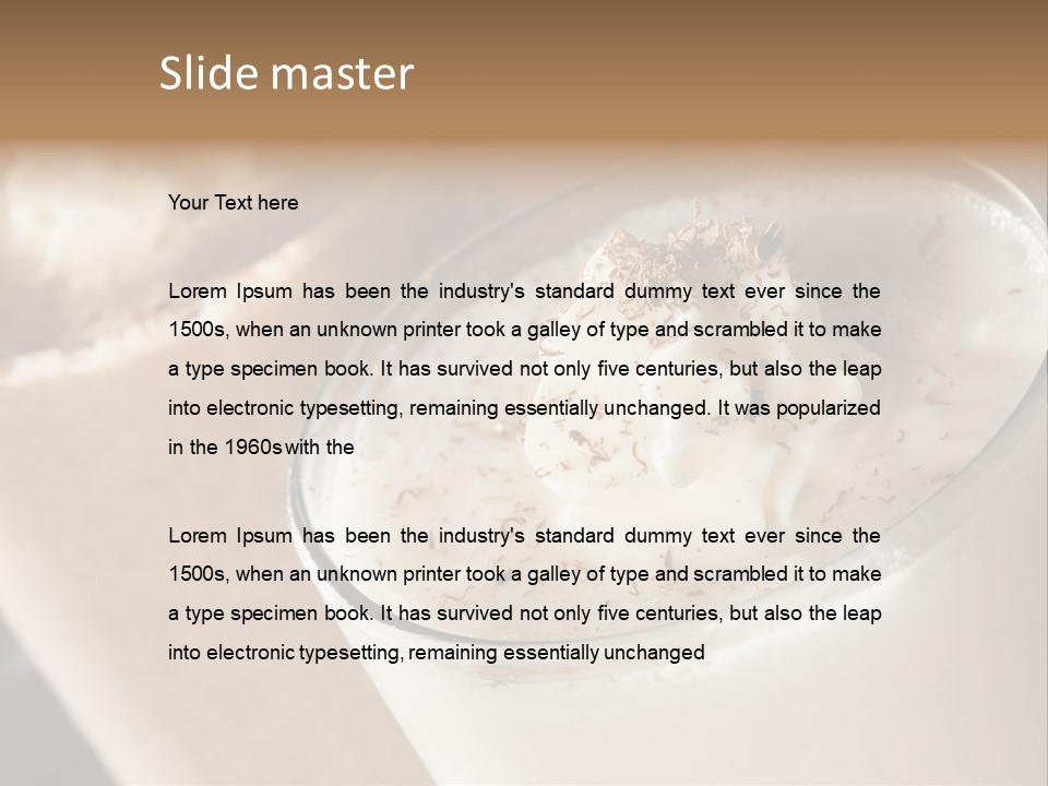 Ice Dessert Milk PowerPoint Template