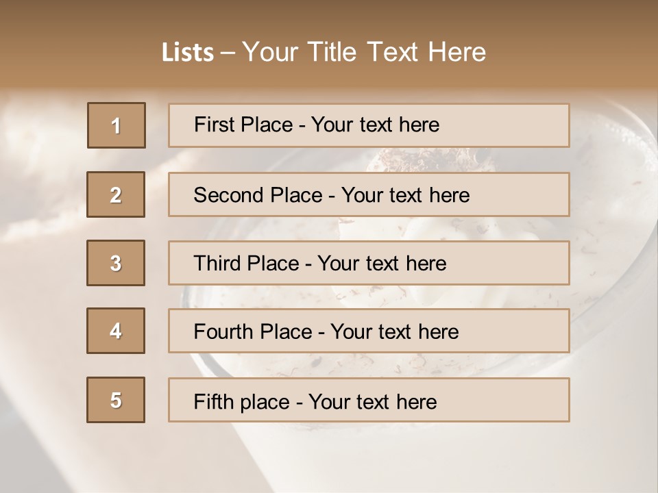 Ice Dessert Milk PowerPoint Template