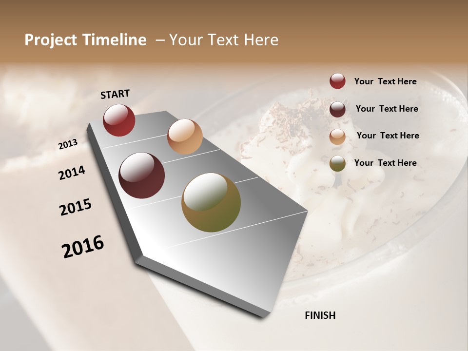 Ice Dessert Milk PowerPoint Template