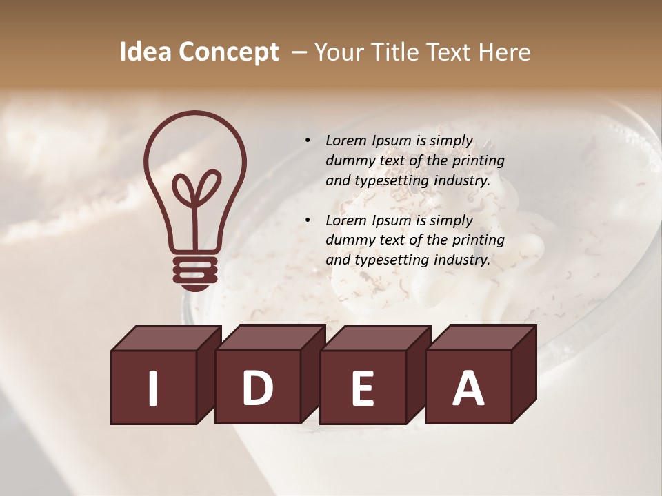 Ice Dessert Milk PowerPoint Template