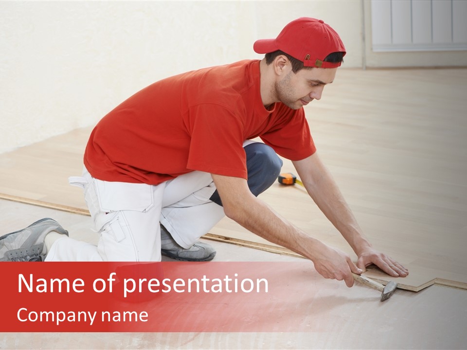 Indoor Construction Constructor PowerPoint Template