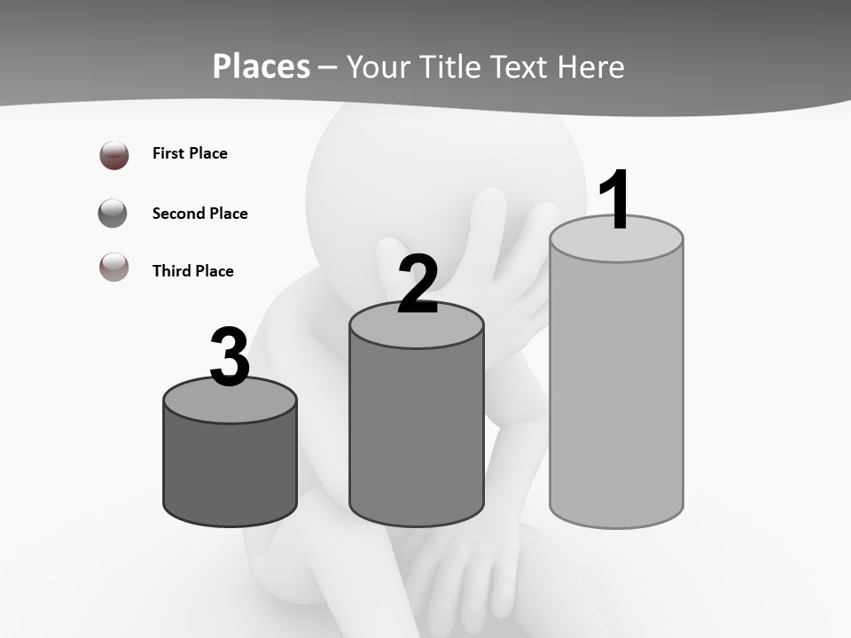 Sadness Grey Unhappy PowerPoint Template