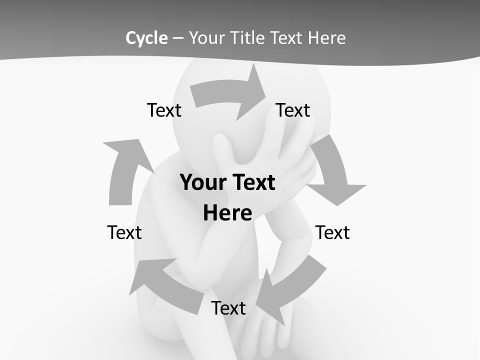 Sadness Grey Unhappy PowerPoint Template