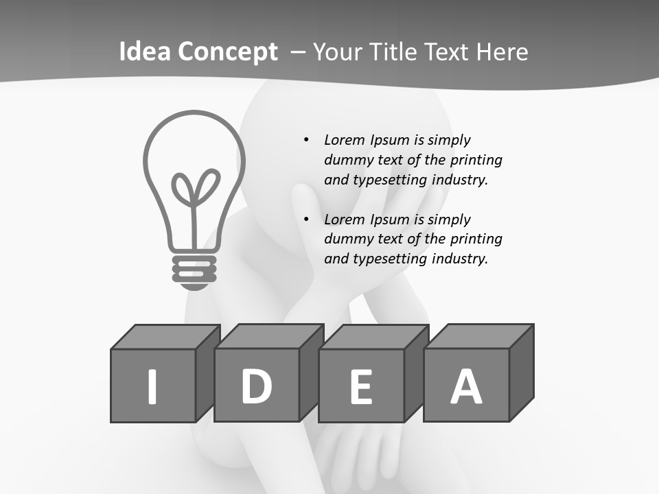 Sadness Grey Unhappy PowerPoint Template