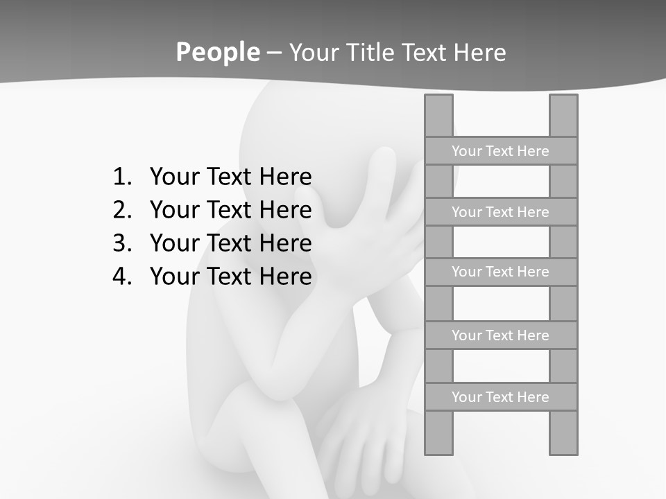 Sadness Grey Unhappy PowerPoint Template